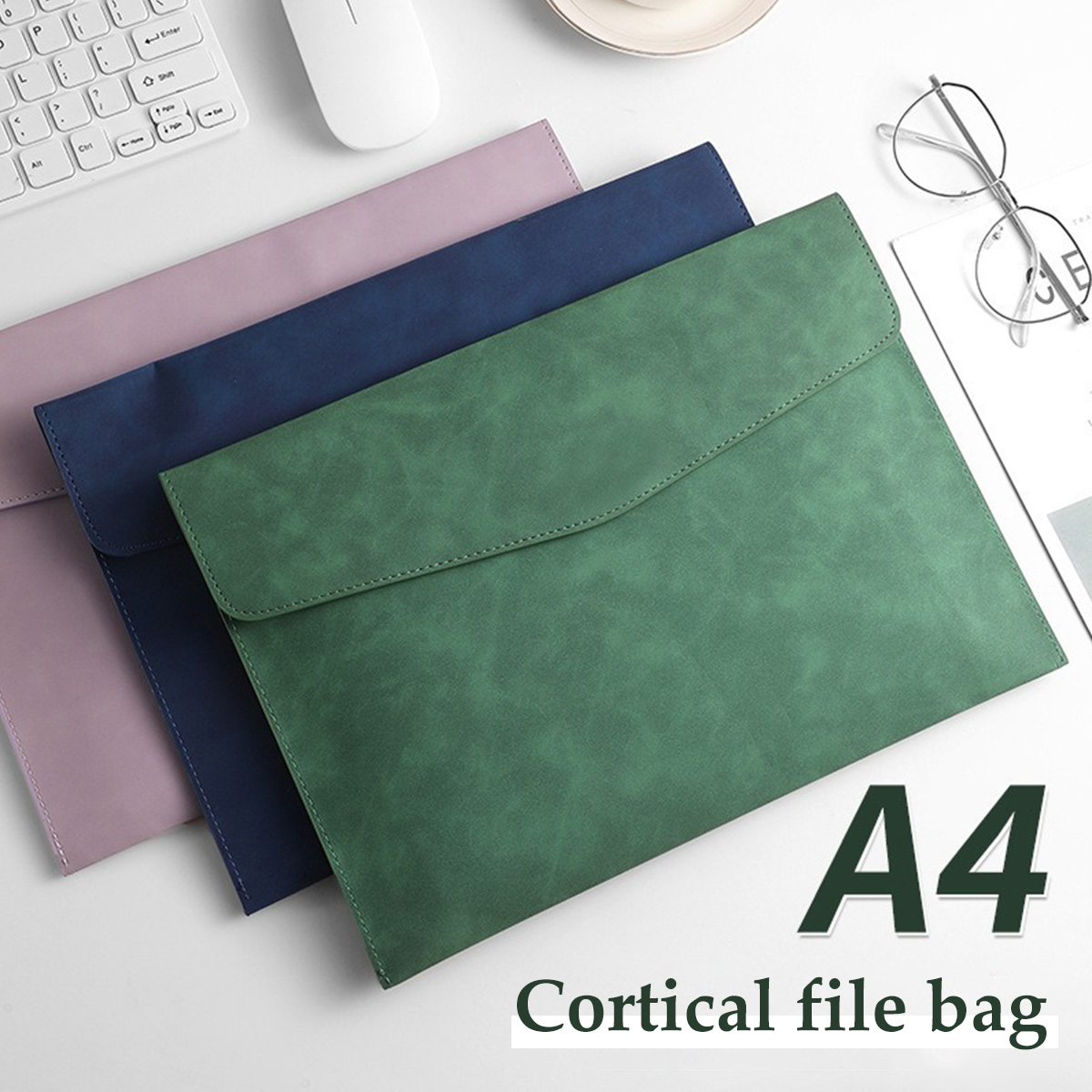 Leather Work Folder - 1Pc Leather A4 Document Folder, Waterproof