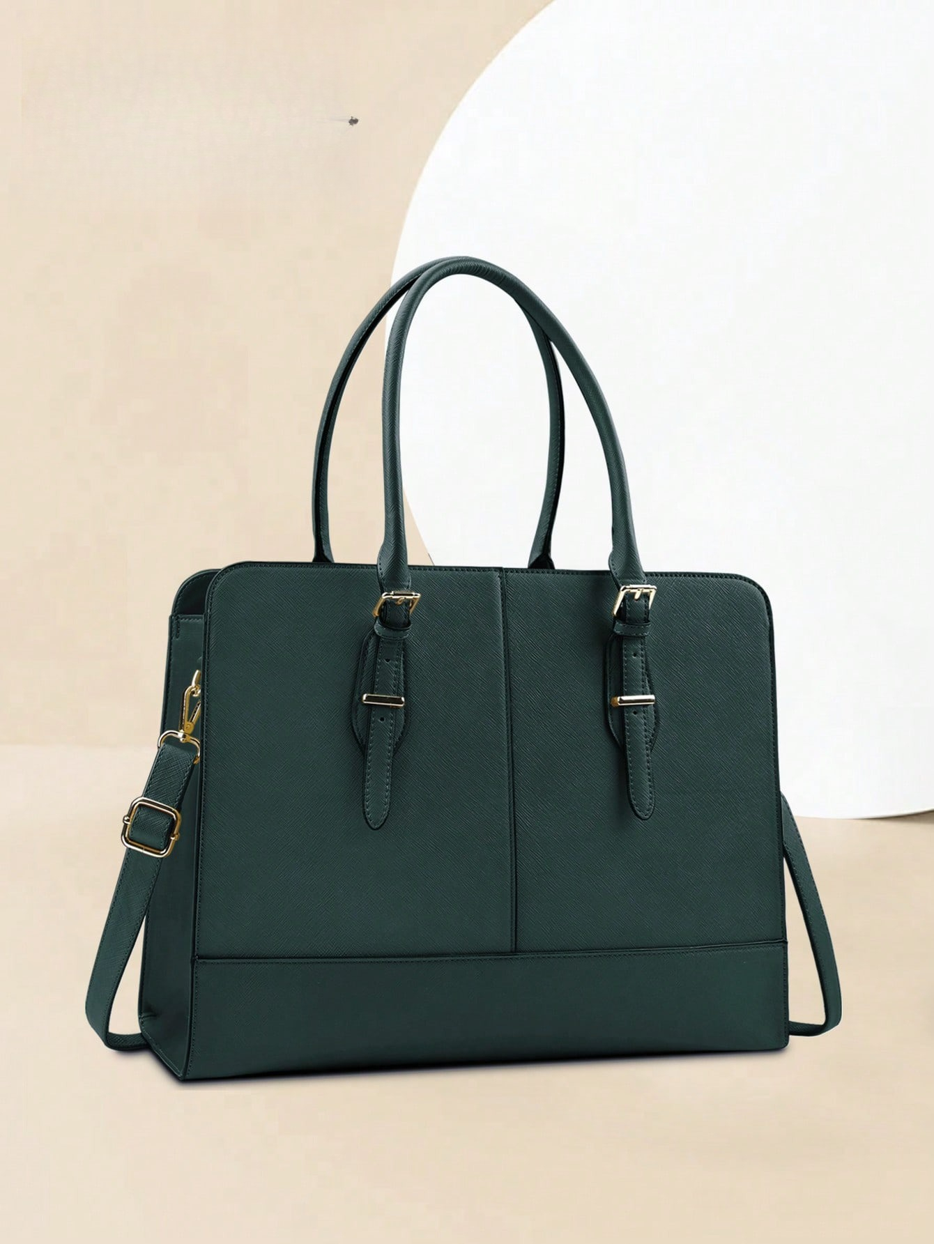 Leatherworking Classic - 15.6 Inch Leather Laptop Tote Bag