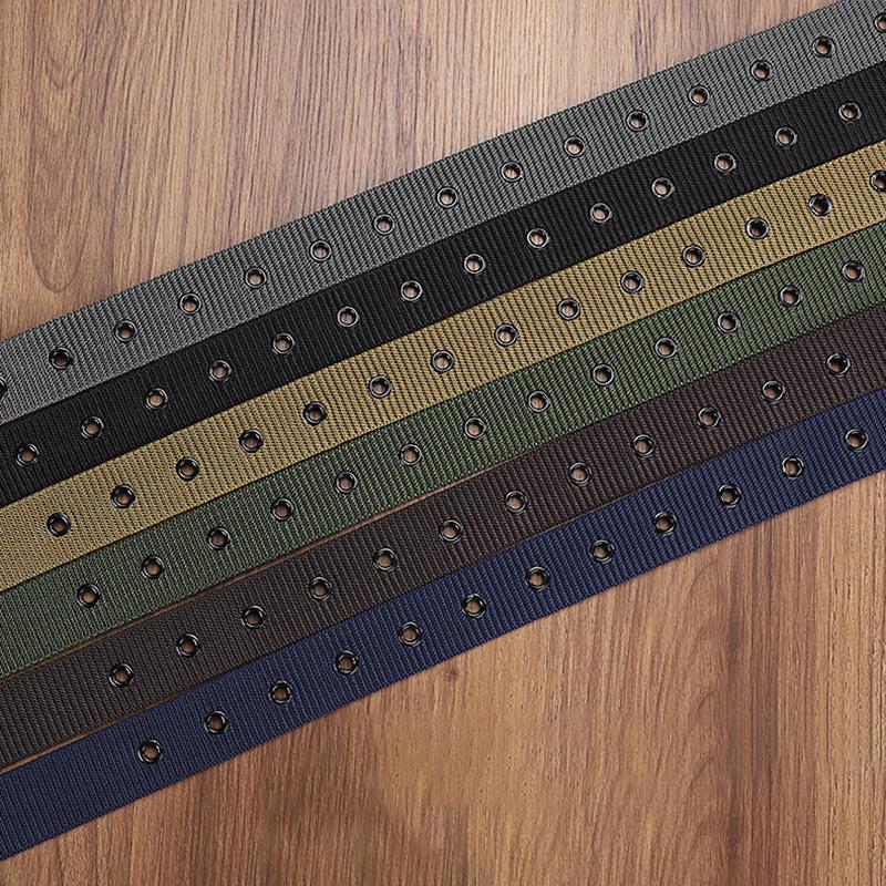 Leatherwork Eyelets - Men's Belt Porous Canvas Pin Buckle