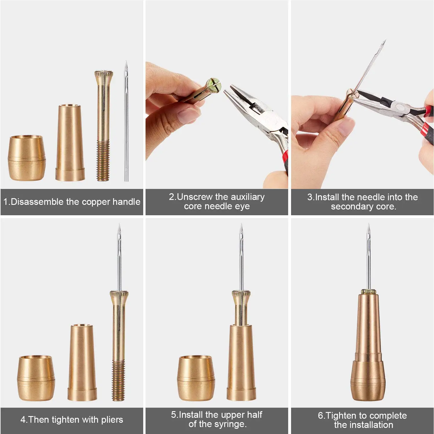 Leatherwork Thread - Leather Stitching Kit w/Copper Awl &