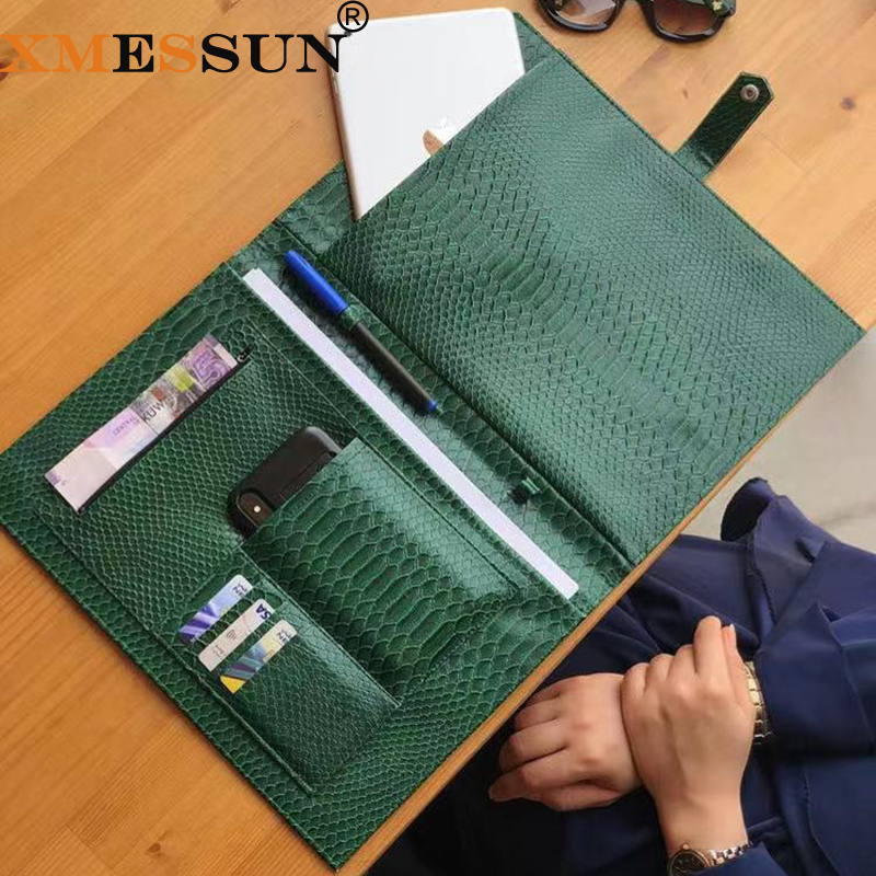 Leather Work Folder - XMESSUN Fashion Customized Folders File Laptop
