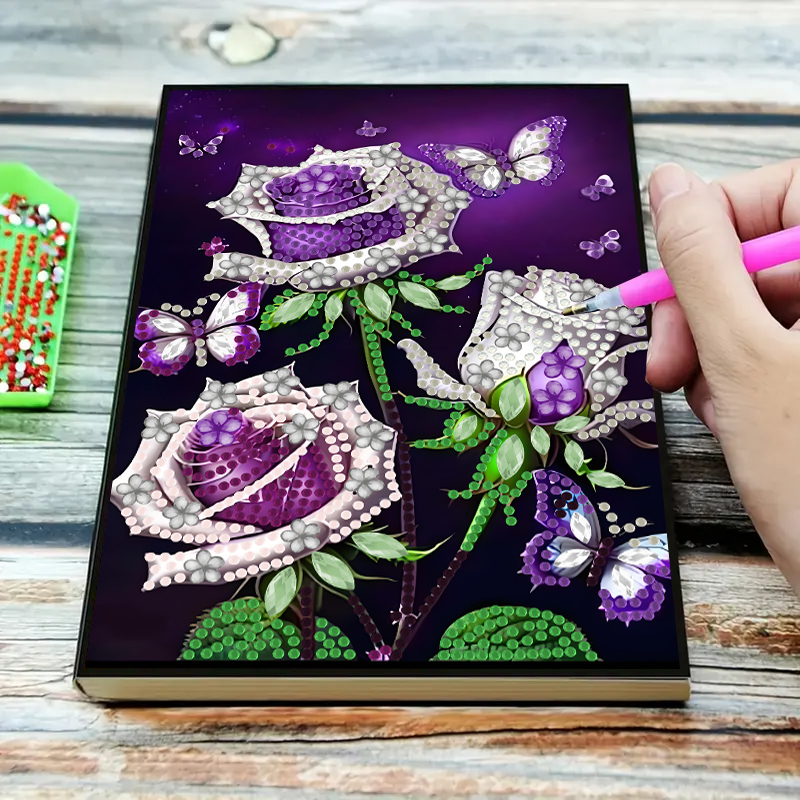 Leatherwork Flowers - 1 set, diamond painting DIY handmade