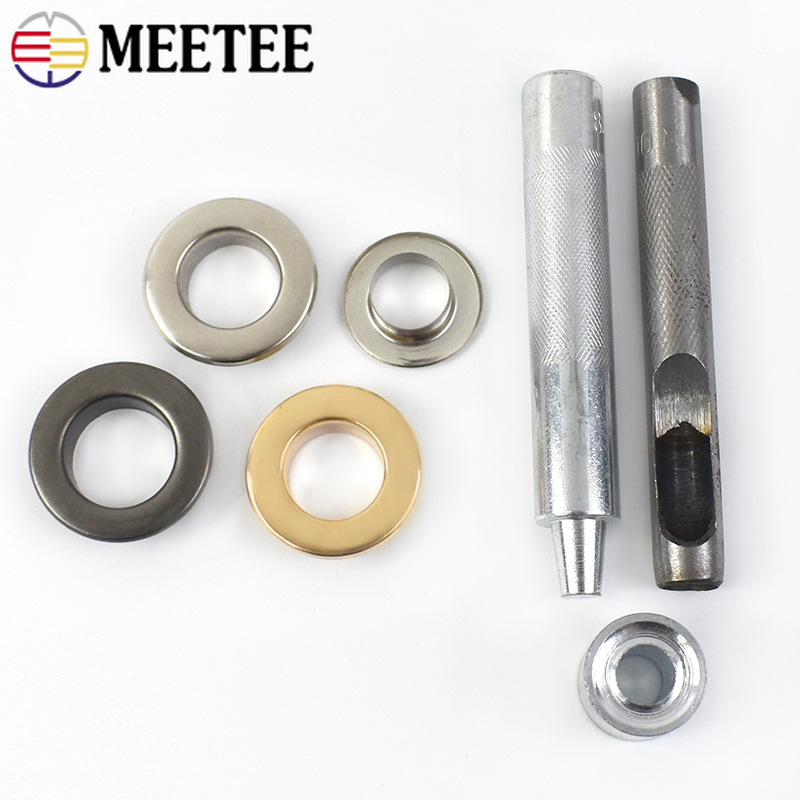 100Sets Meetee 4-10mm 3Colors  - đánh giá và giá Leatherwork Eyelets