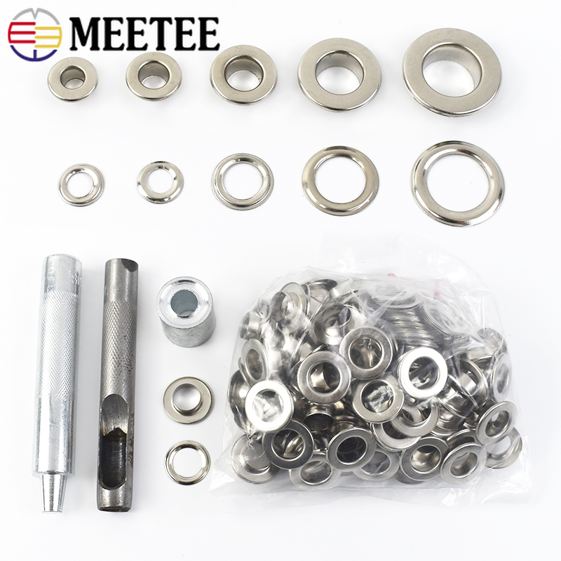 100Sets Meetee 4-10mm 3Colors  - đánh giá và giá Leatherwork Eyelets