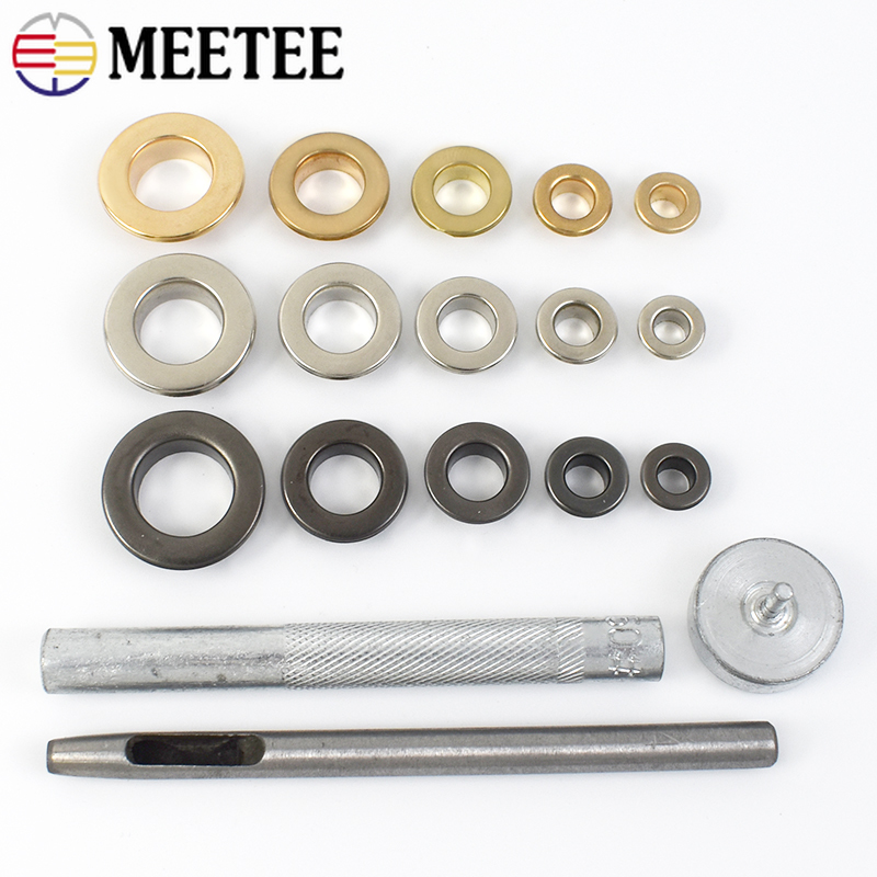 100Sets Meetee 4-10mm 3Colors  - đánh giá và giá Leatherwork Eyelets