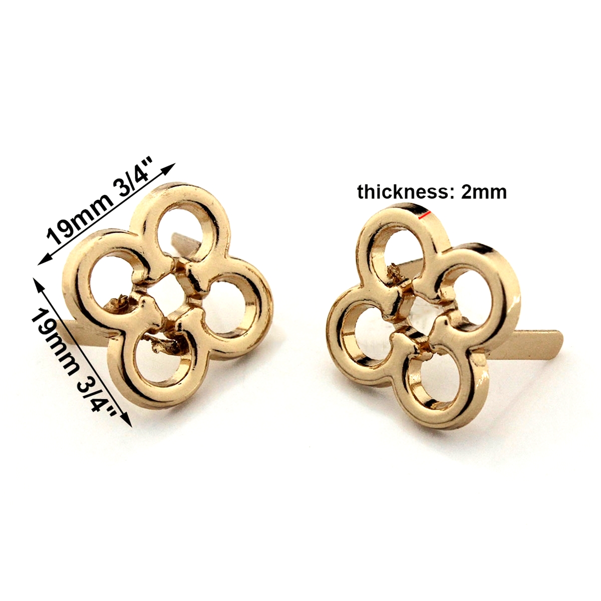 2pcs Metal Flower Shape Decora - đánh giá và giá Leatherwork Flowers