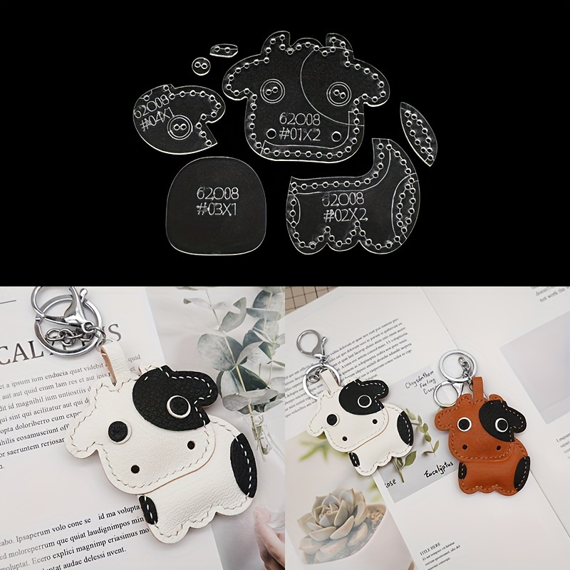 7pcs/set Cute Cartoon Cow Acry - đánh giá và giá Leather Workshop