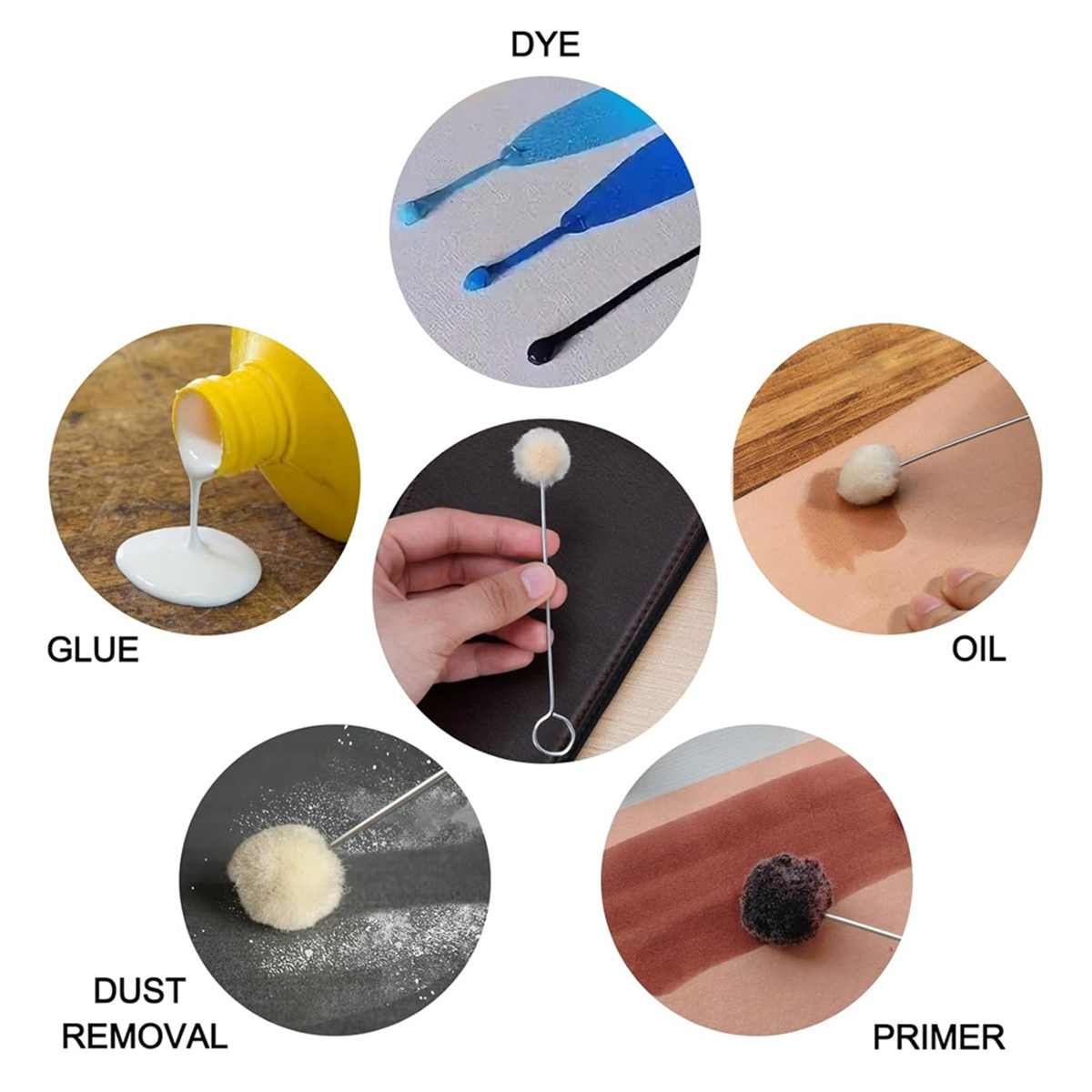 Y31A 200 Pcs Wool Daubers for  - đánh giá và giá Leatherwork Diy
