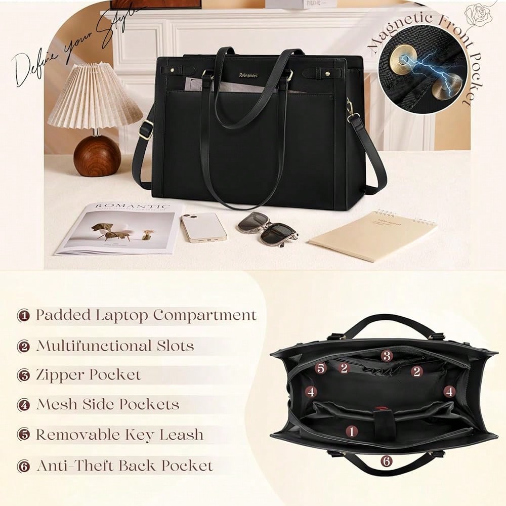 Laptop Bag For Women 15.6 Inch - đánh giá và giá Leatherworking Classic