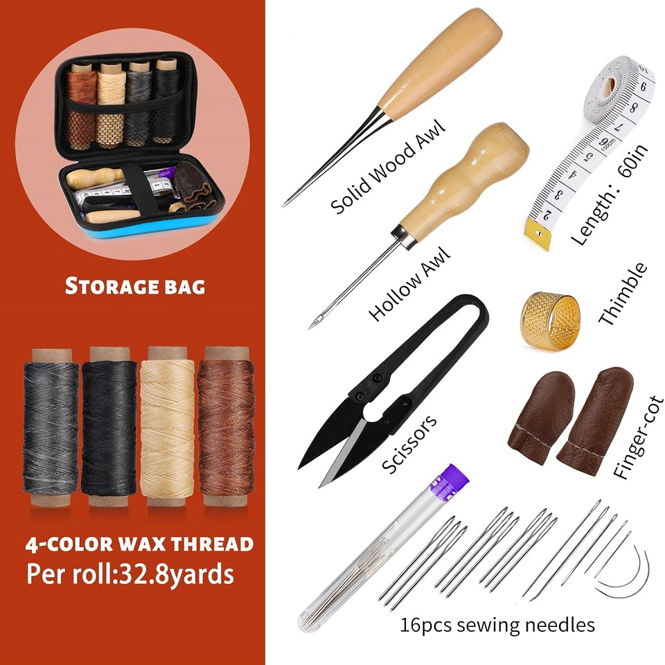 BUDDUR Leather Sewing Tools Ki - đánh giá và giá Leatherwork Thread