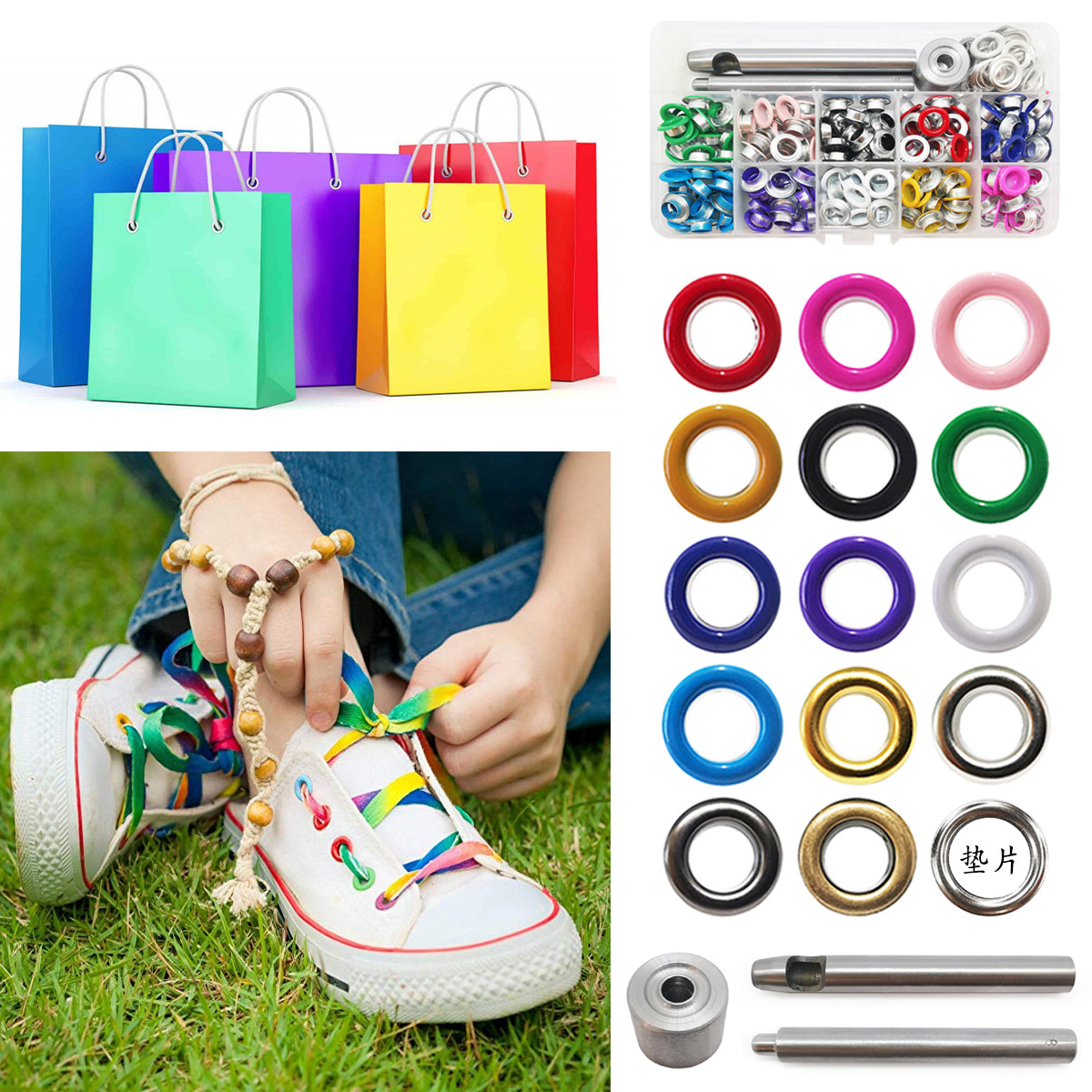 300/500 Sets 5mm Multi-Color M - đánh giá và giá Leatherwork Eyelets