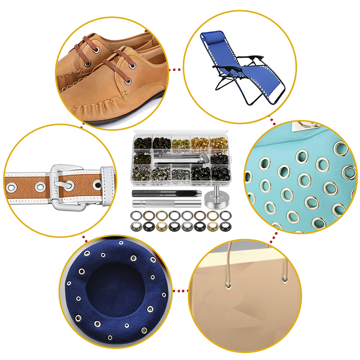 400Pcs Grommet Kit 3/16inch Ey - đánh giá và giá Leatherwork Eyelets