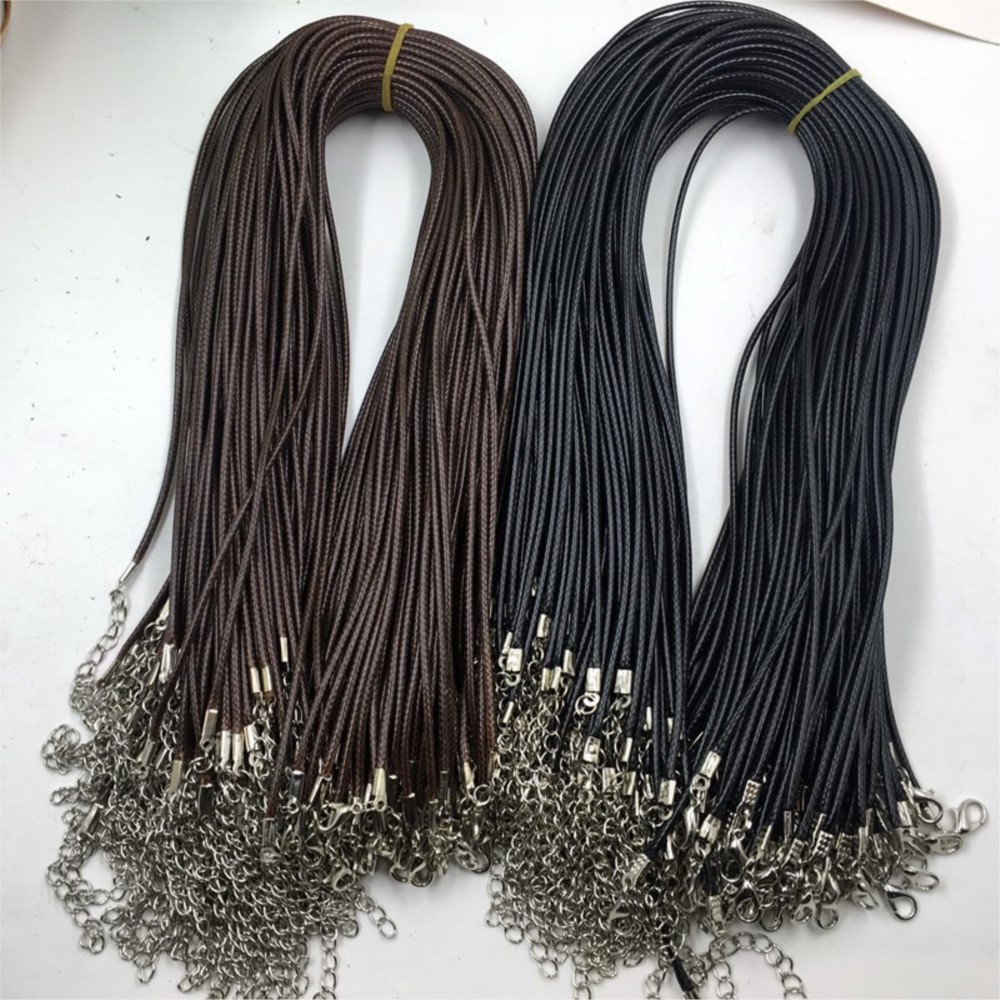 20pcs 45cm Brown Waxed Necklac - đánh giá và giá Leatherwork Diy