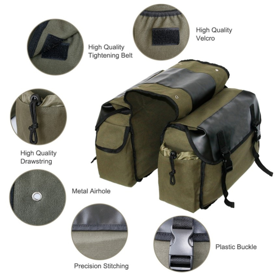Canvas Leather Rear Saddlebag  - đánh giá và giá Leather Workshop