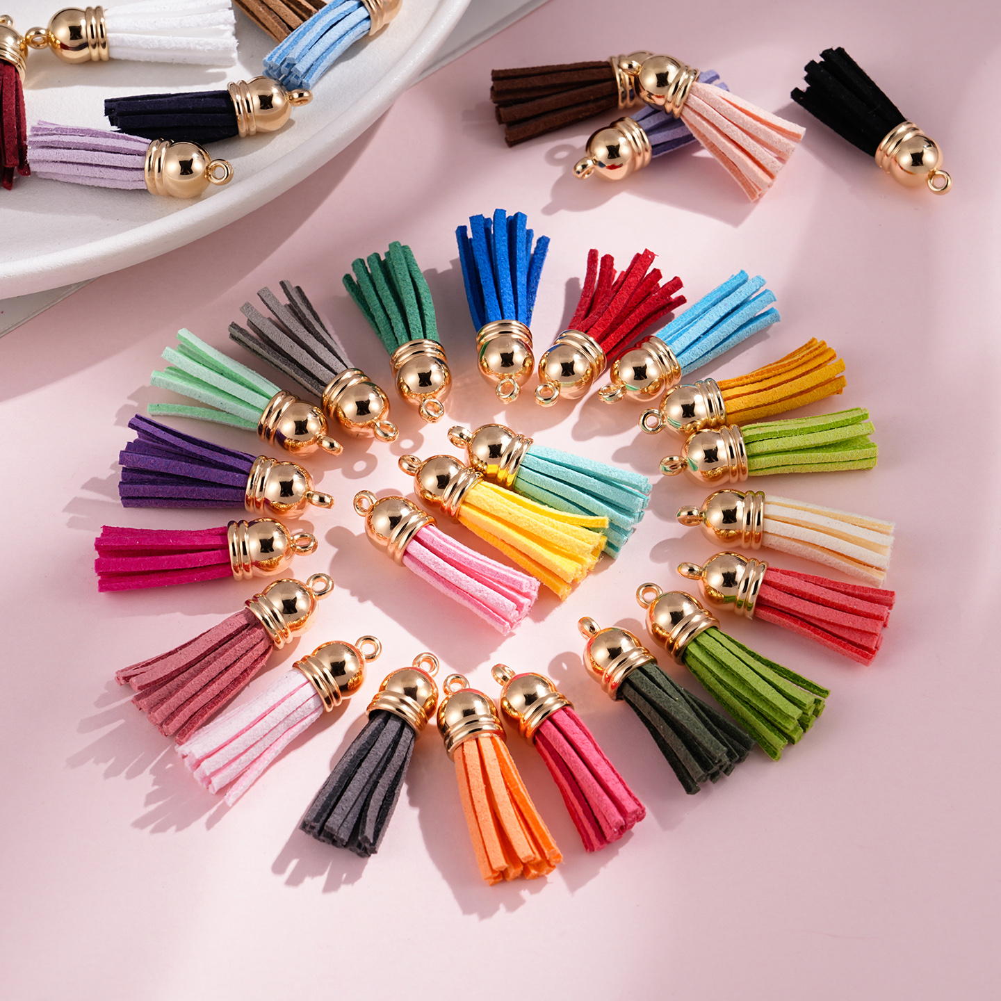 20pcs/Lots Tassel Synthetic Su - đánh giá và giá Leatherwork Diy