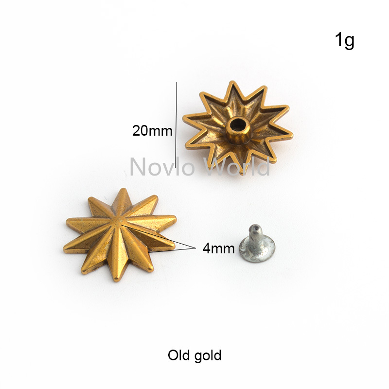 10-50-200pcs 20mm Old Gold Met - đánh giá và giá Leatherwork Flowers