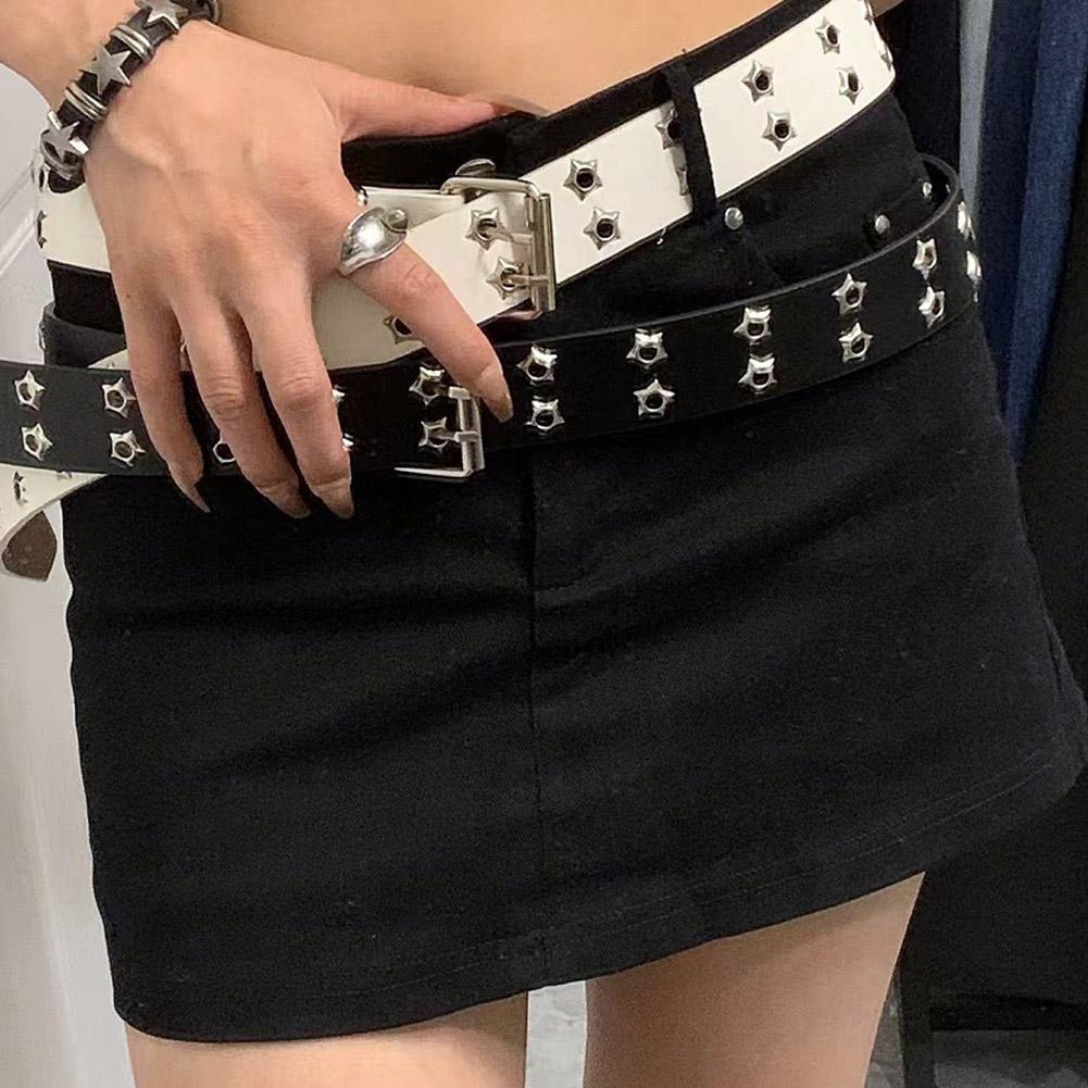 Y2K Punk Rivet Leather Belts D - đánh giá và giá Leatherwork Eyelets
