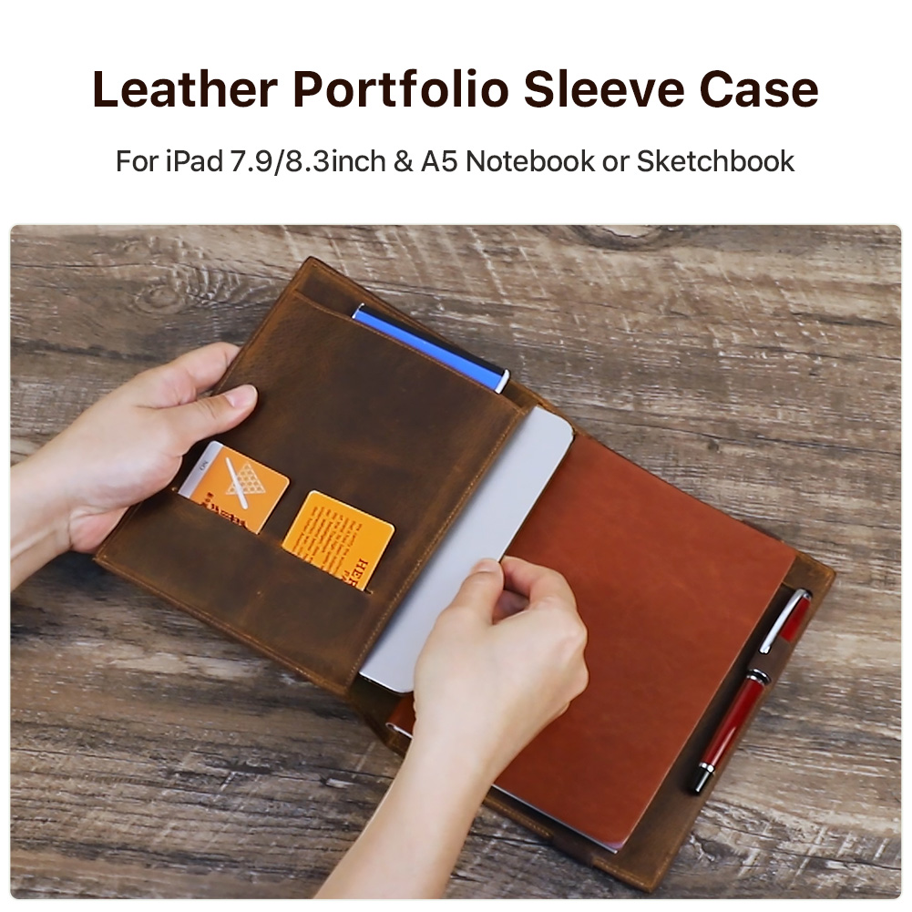 Vintage Crazy Horse Leather Po - đánh giá và giá Leather Work Folder