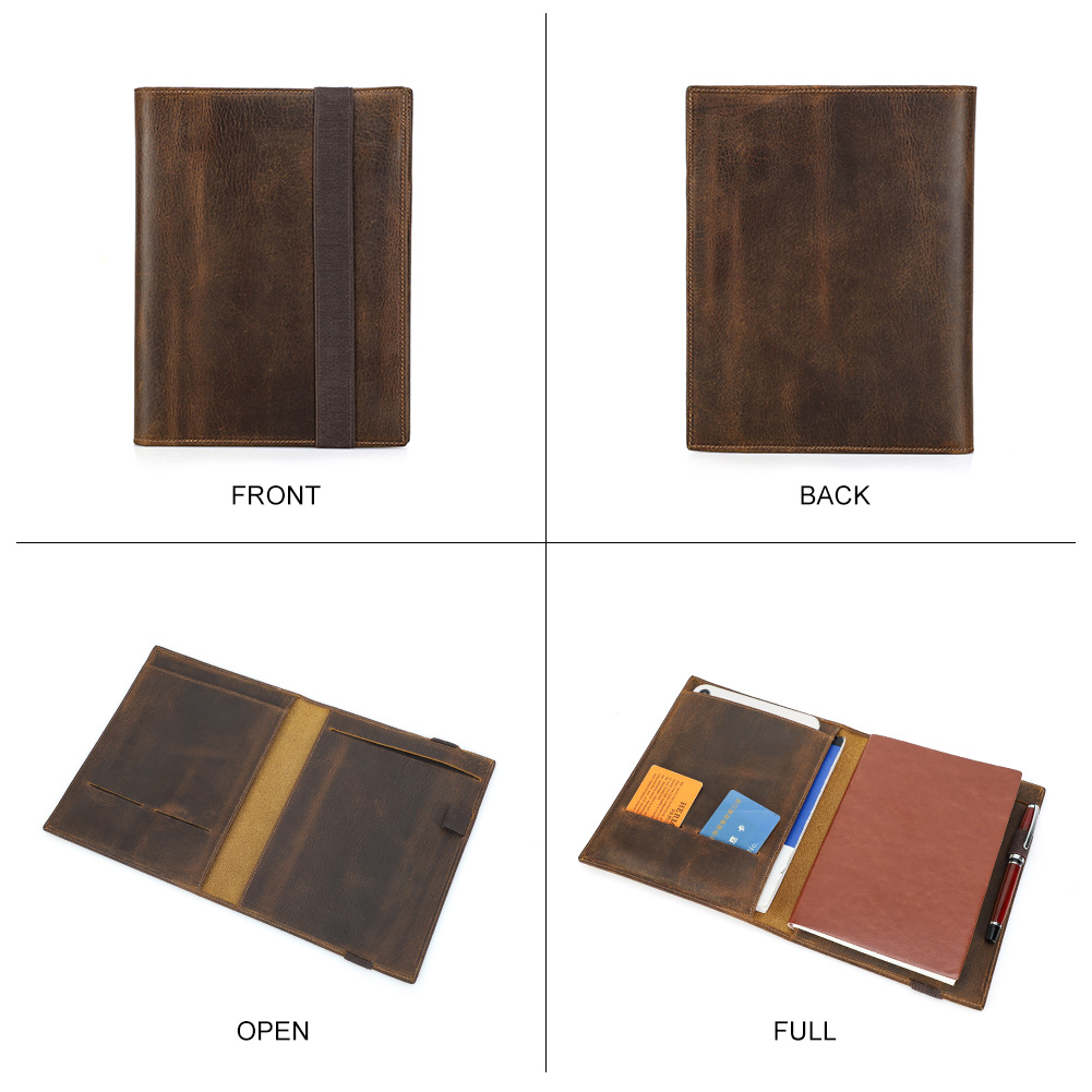 Vintage Crazy Horse Leather Po - đánh giá và giá Leather Work Folder