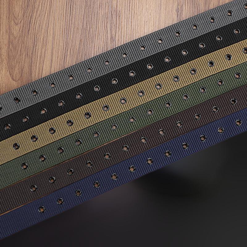 Men's Belt Porous Canvas Pin B - đánh giá và giá Leatherwork Eyelets