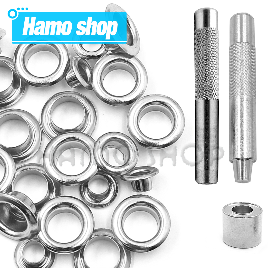 50set Silver Colors Metal Eyel - đánh giá và giá Leatherwork Eyelets
