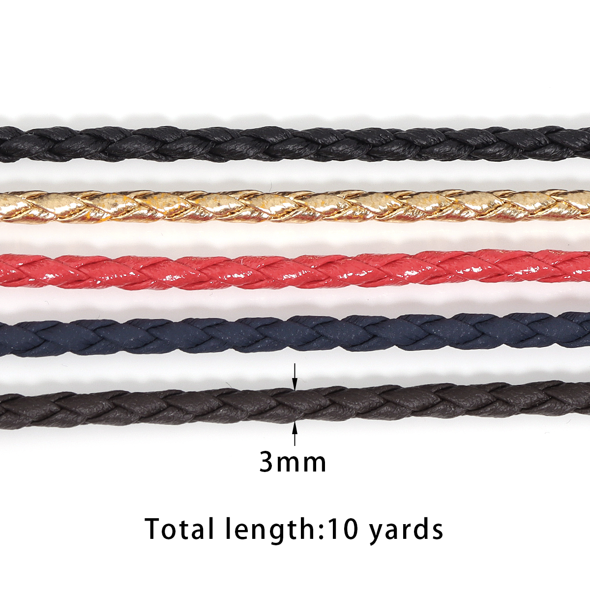 10Yards 3mm Braided Genuine Le - đánh giá và giá Leatherwork Diy