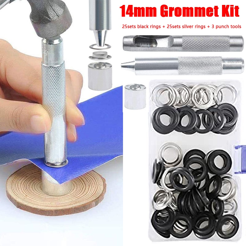 Eyelet Pliers Tool Kit with 50 - đánh giá và giá Leatherwork Eyelets