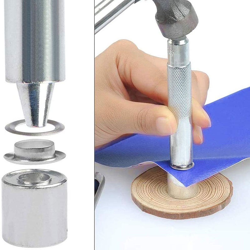 Eyelet Pliers Tool Kit with 50 - đánh giá và giá Leatherwork Eyelets