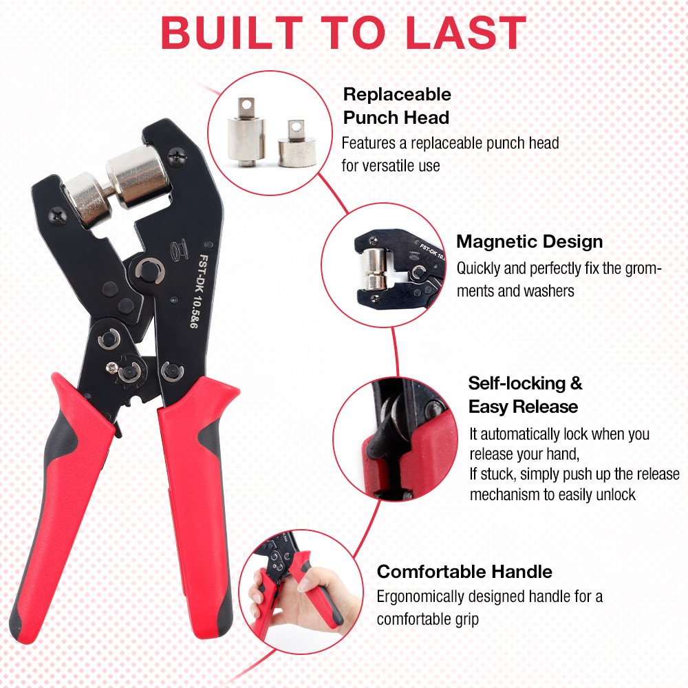 DIY Grommet Tool Kit 6/10mm Ha - đánh giá và giá Leatherwork Eyelets