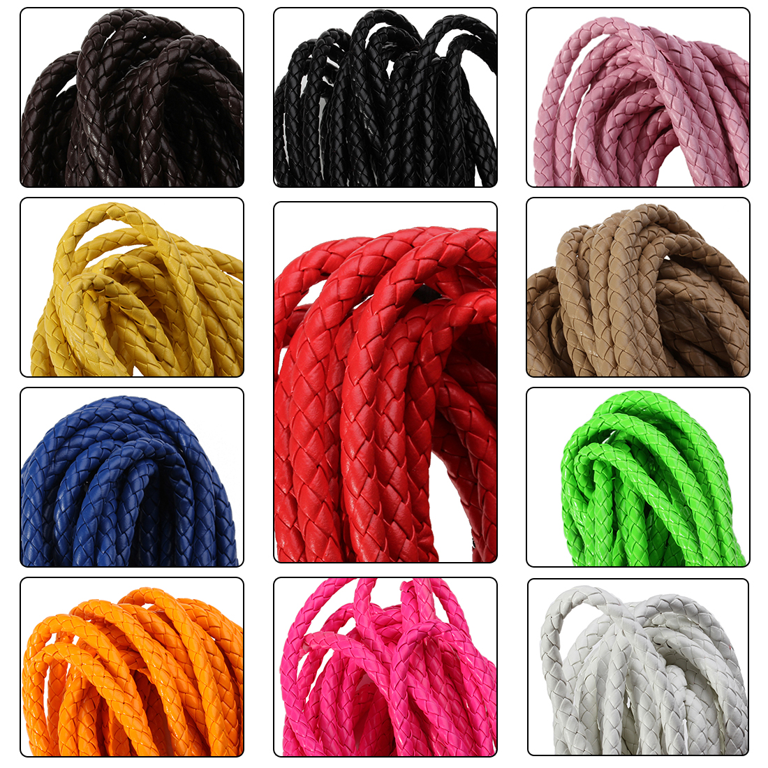 5 Yards/lot 6/7mm Braided Leat - đánh giá và giá Leatherwork Diy
