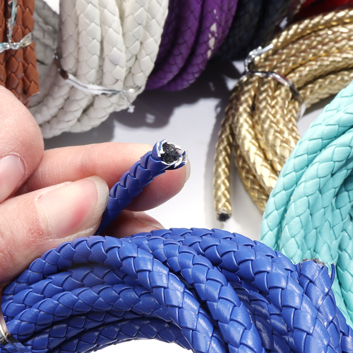 5 Yards/lot 6/7mm Braided Leat - đánh giá và giá Leatherwork Diy