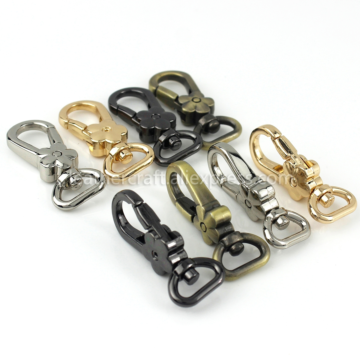 1x Metal Flower Shape Swivel E - đánh giá và giá Leatherwork Flowers