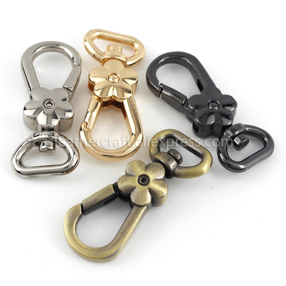 1x Metal Flower Shape Swivel E - đánh giá và giá Leatherwork Flowers