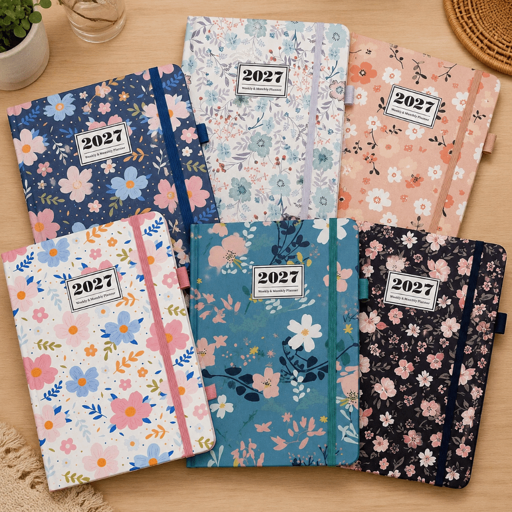 English 2027 Schedule Planner  - đánh giá và giá Leatherwork Flowers